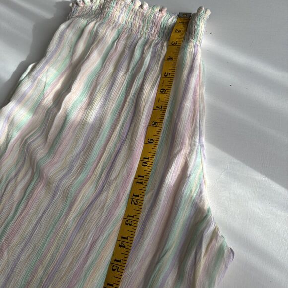 BP Multicolor Striped Palazzo Pants Elastic Waist Wide Women’s Sz L Multicolor - Picture 11 of 13